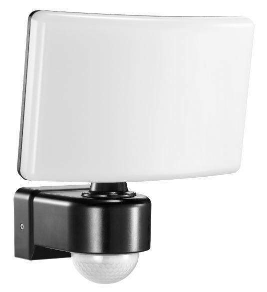 ORNO TOS LED væglampe 30 W med bevægelsessensor sort 4.000 K IP65