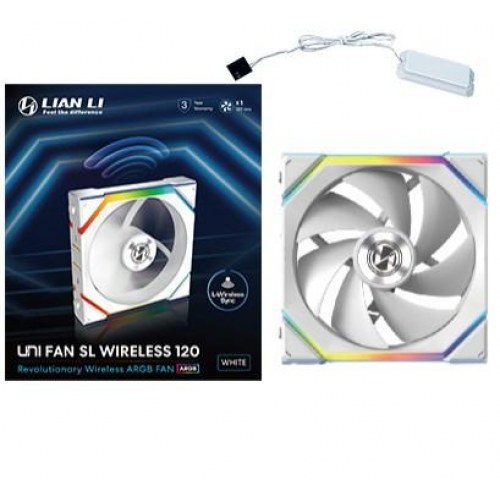 Lian Li UNI FAN SL Wireless 120 kabinetventilator 12 cm hvid