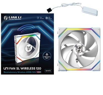Lian Li UNI FAN SL Wireless 120 kabinetventilator 12 cm hvid