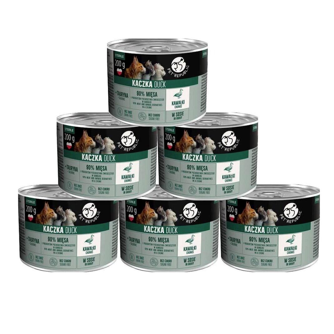 PetRepublic Adult Sterile kattemad med and i sovs 10 x 200 g