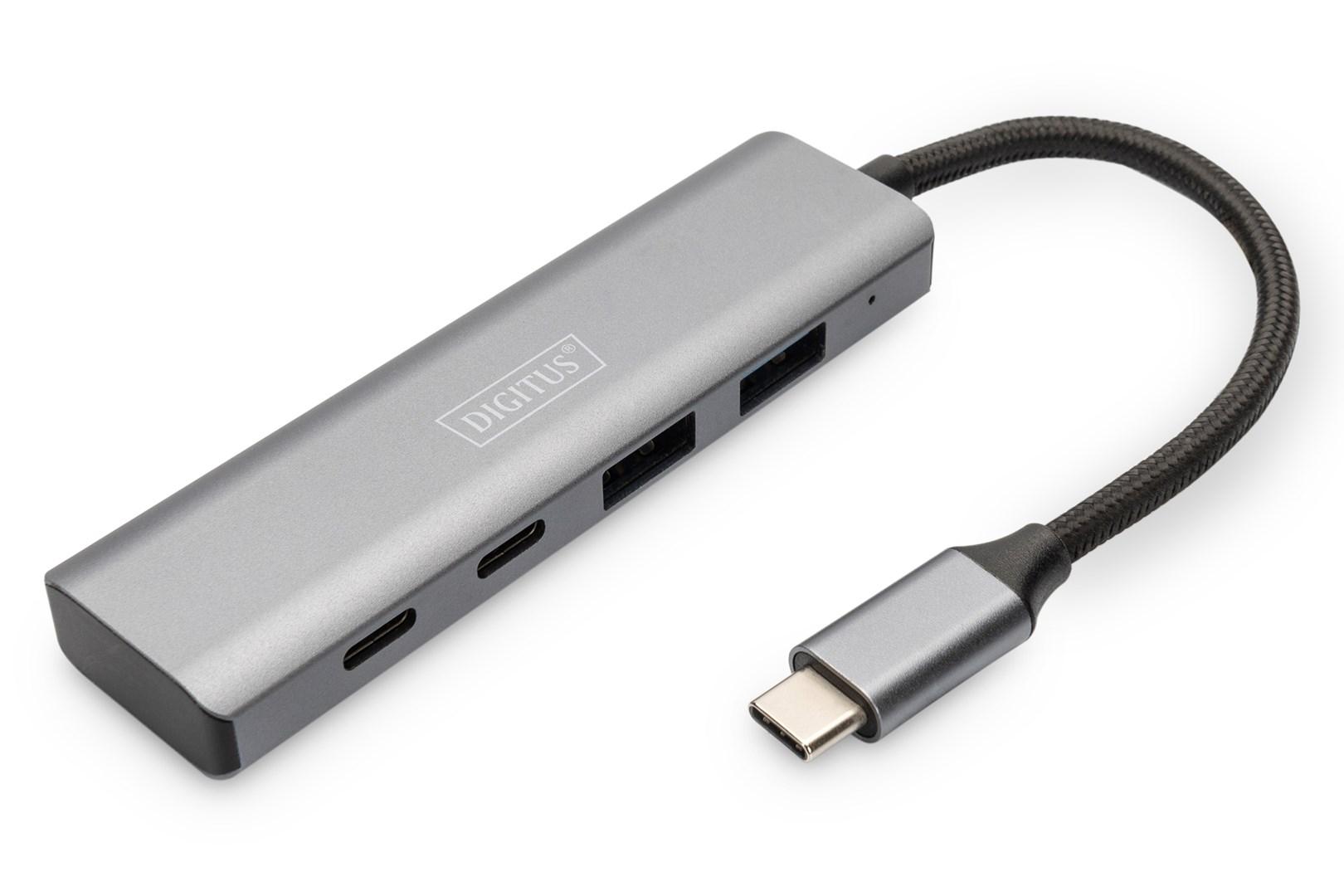 Digitus USB-C 4-port hub med 2 x USB-A og 2 x USB-C
