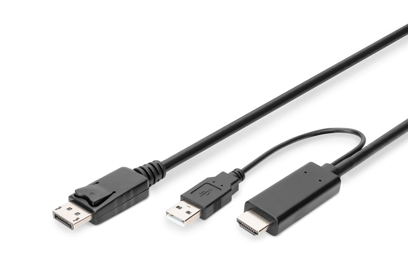 DIGITUS 4K HDMI-adapterkabel 2 m sort