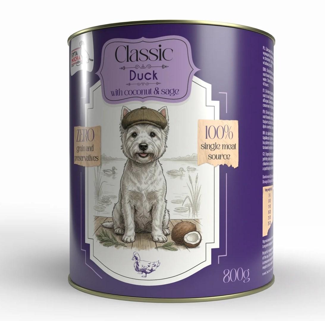 SYTA MICHA Classic Mono And med kokos vådfoder til hund 800 g