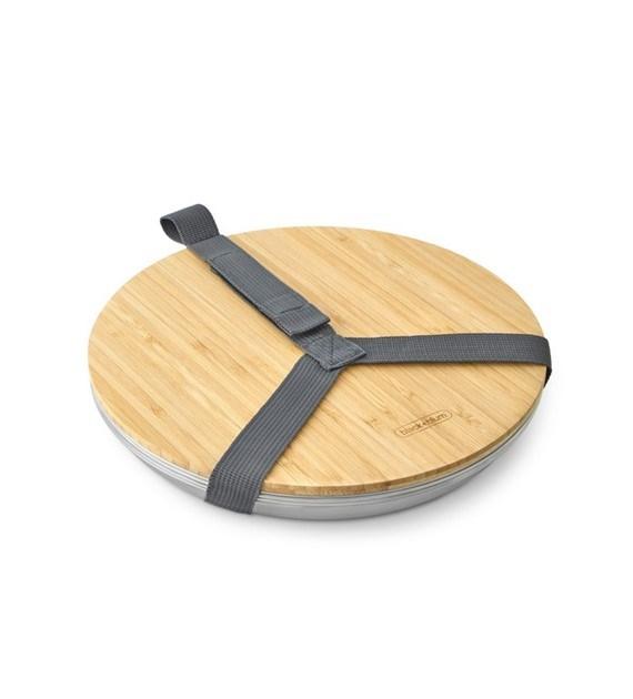 BLACK+BLUM sæt med 4 ståltallerkener, 6 dele