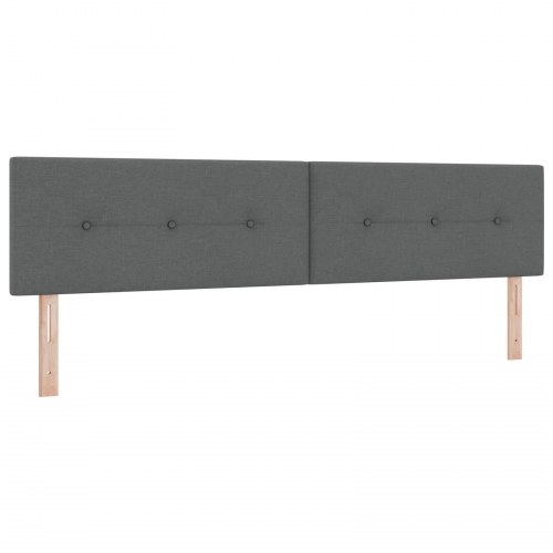 Ottoman seng 200 x 200 cm med madras og opbevaring - mørkegrå stof