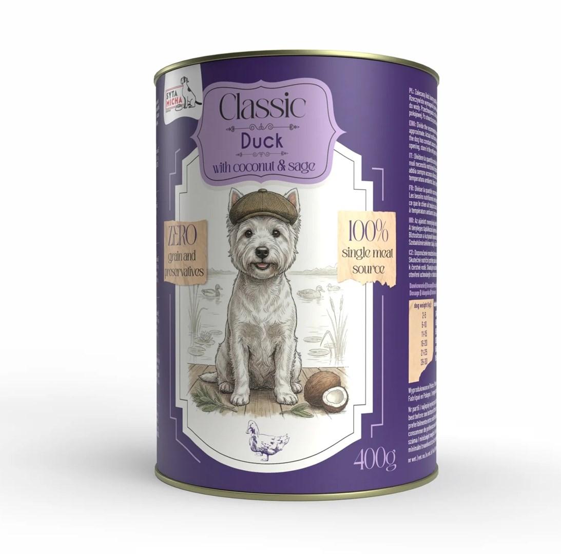 SYTA MICHA Classic Mono And med Kokos og Salvie - vådfoder til hund 400 g