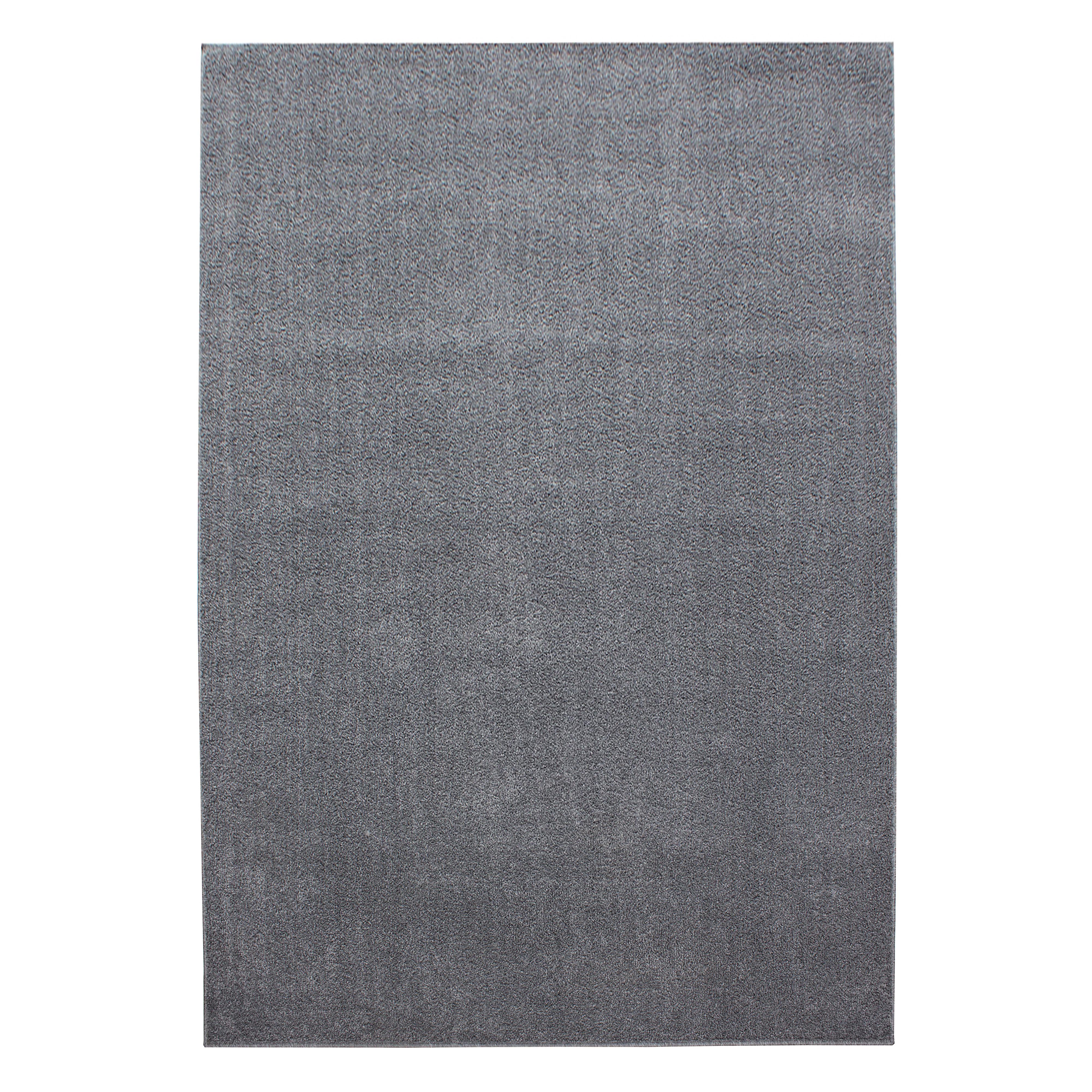 ATA Unicolor lysegråt rektangulært kortluvet tæppe - 280 x 370 cm
