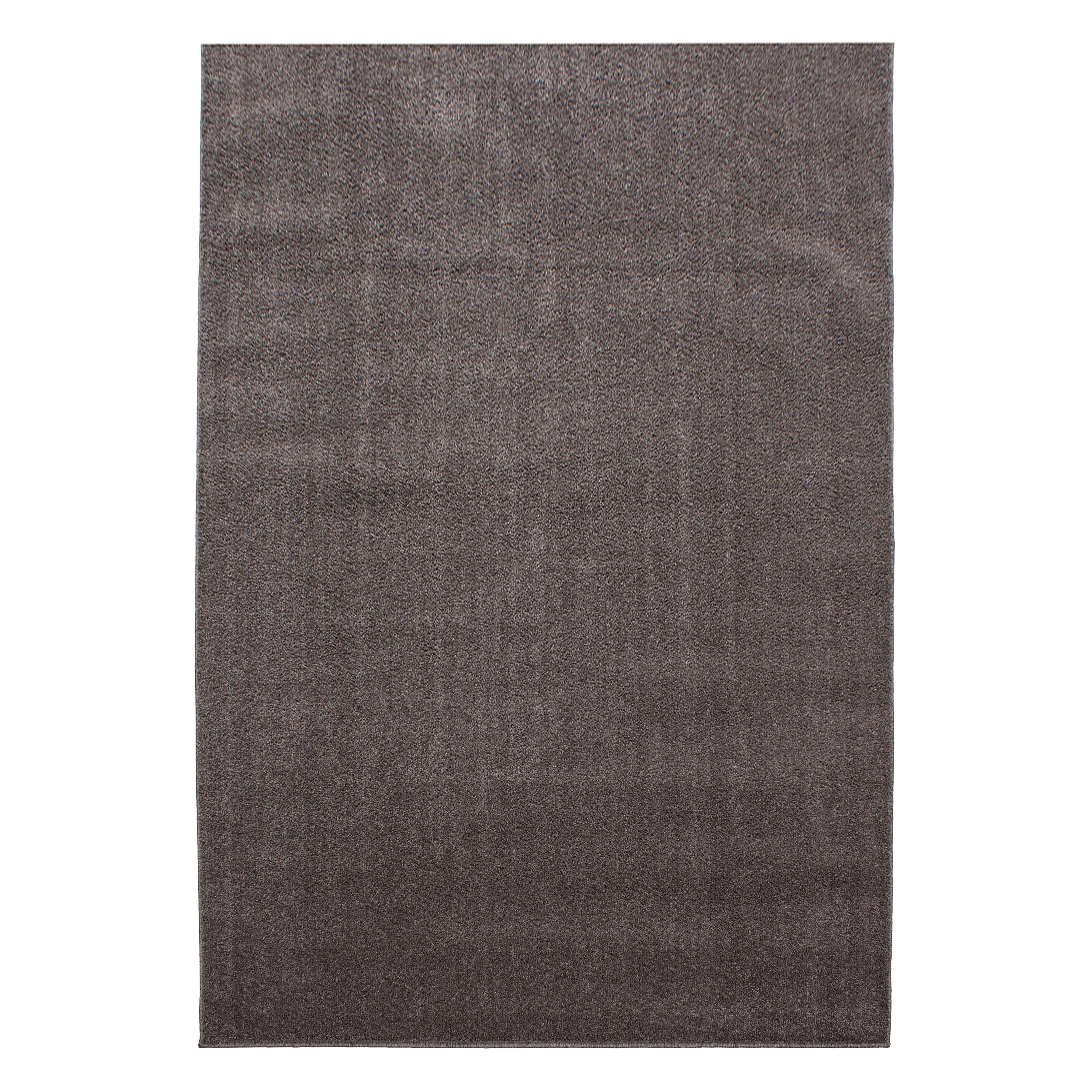 Ata Kortluvet tæppe Ensfarvet - Mokka - 240 x 340 cm