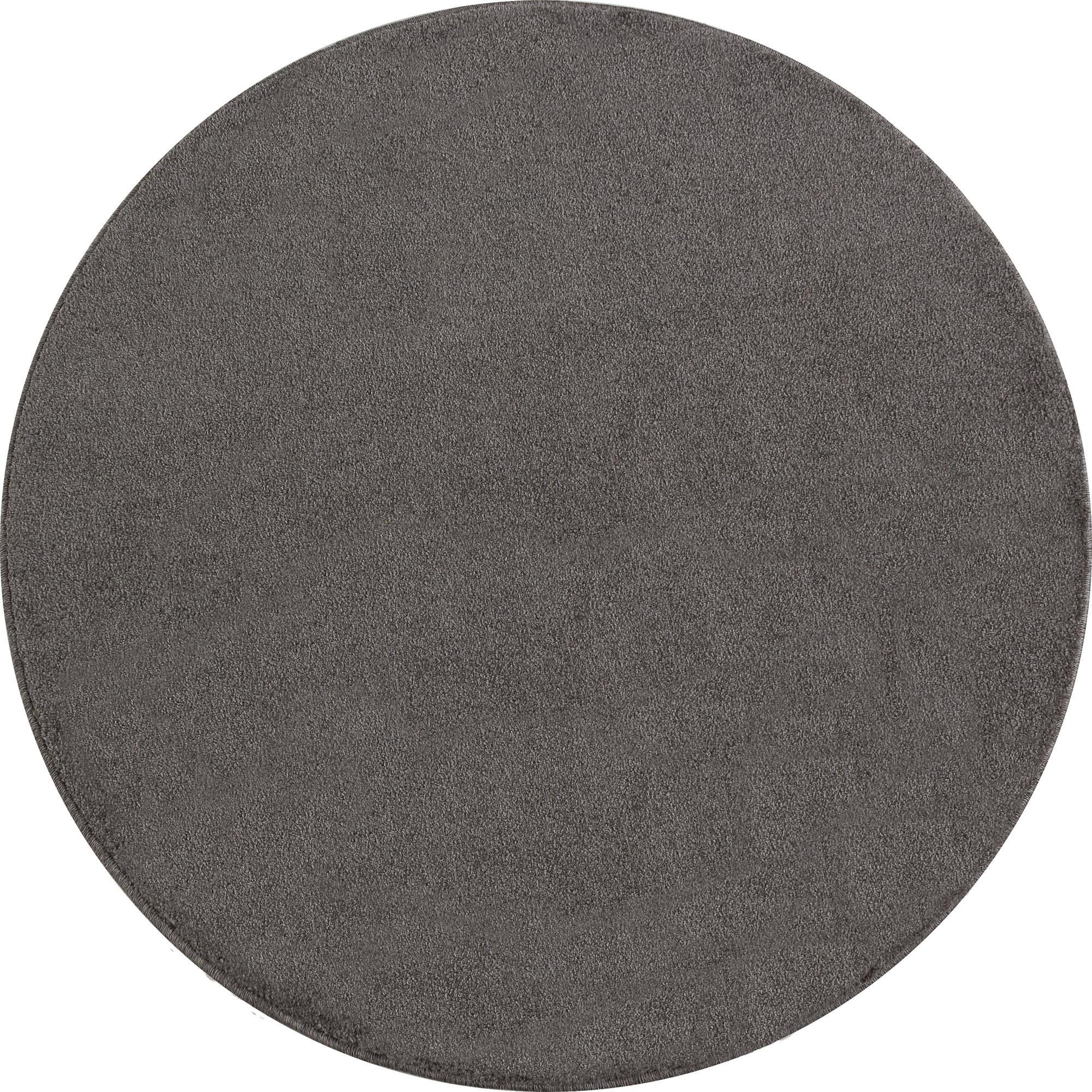 ATA Unicolor Mokka rundt kortluvet tæppe 200 x 200 cm - 120 x 120 cm