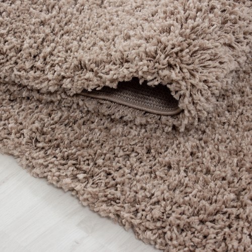 LIFE Unicolor beige shaggy tæppe rektangulært