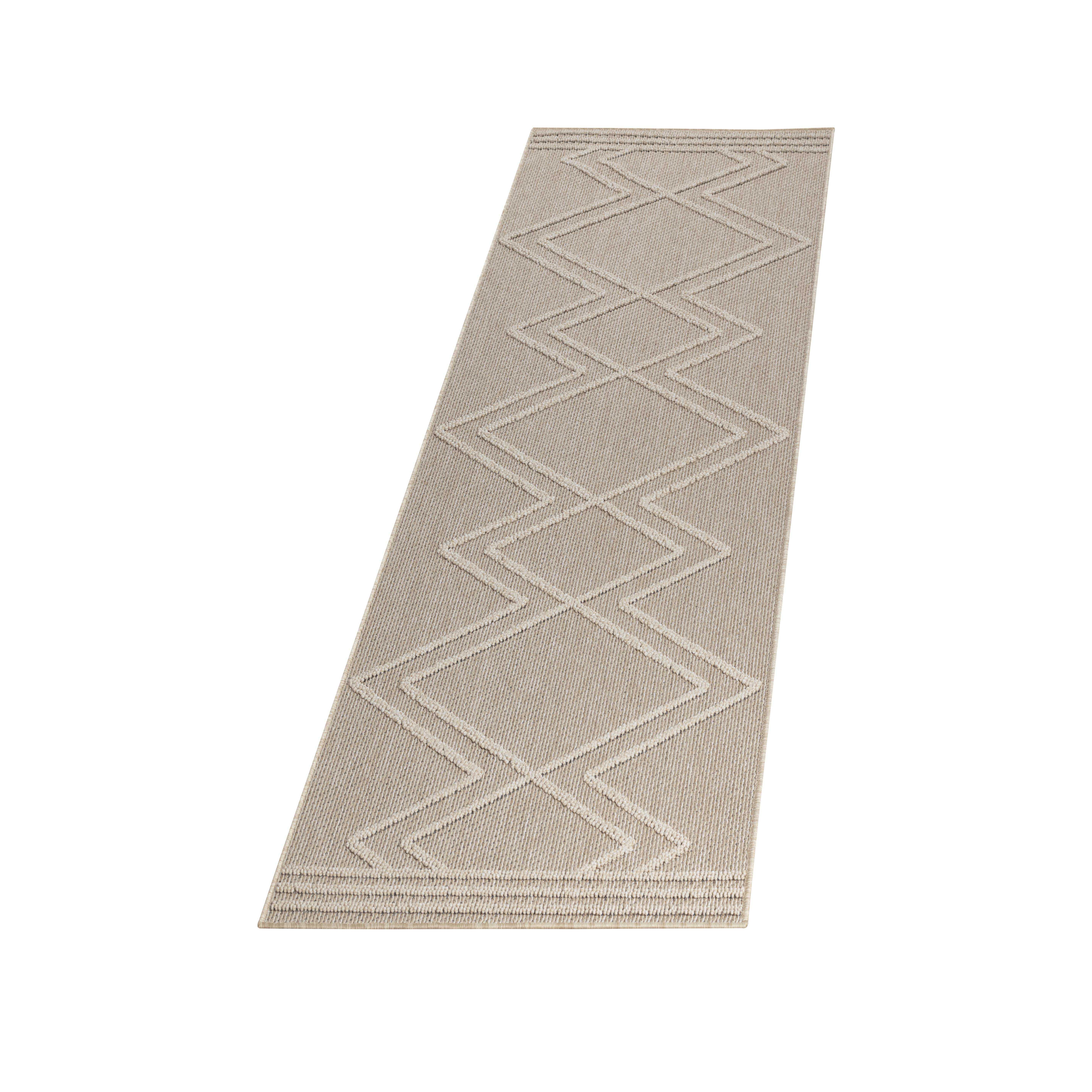 PATARA Boho beige udendørs løber 80 x 150 cm - 80 x 250 cm