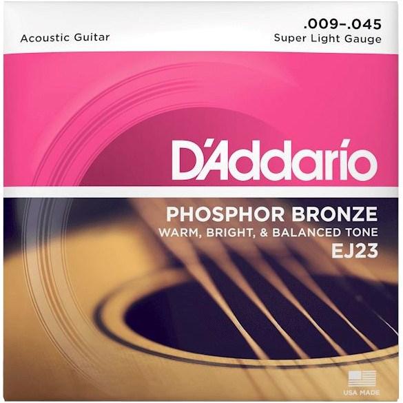 D'Addario EJ23 fosforbronze strenge til akustisk guitar 009-045