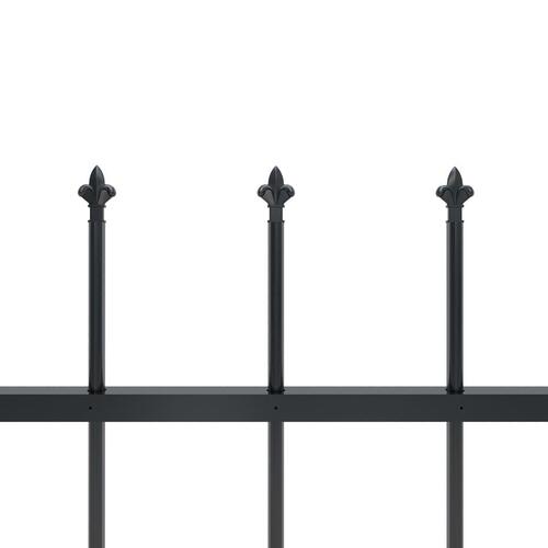 Havehegn med spydspids 17 x 0,6 m stål sort