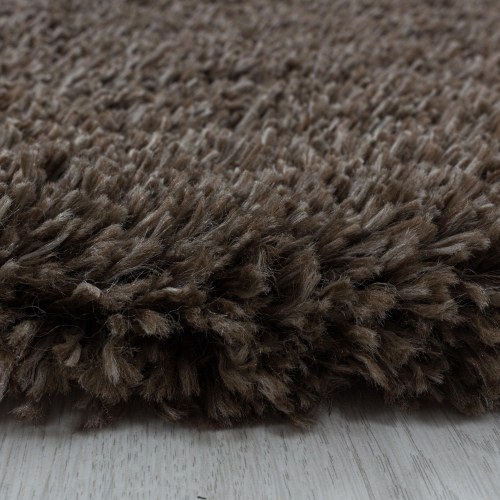 Shaggy tæppe FLUFFY brun - rektangel