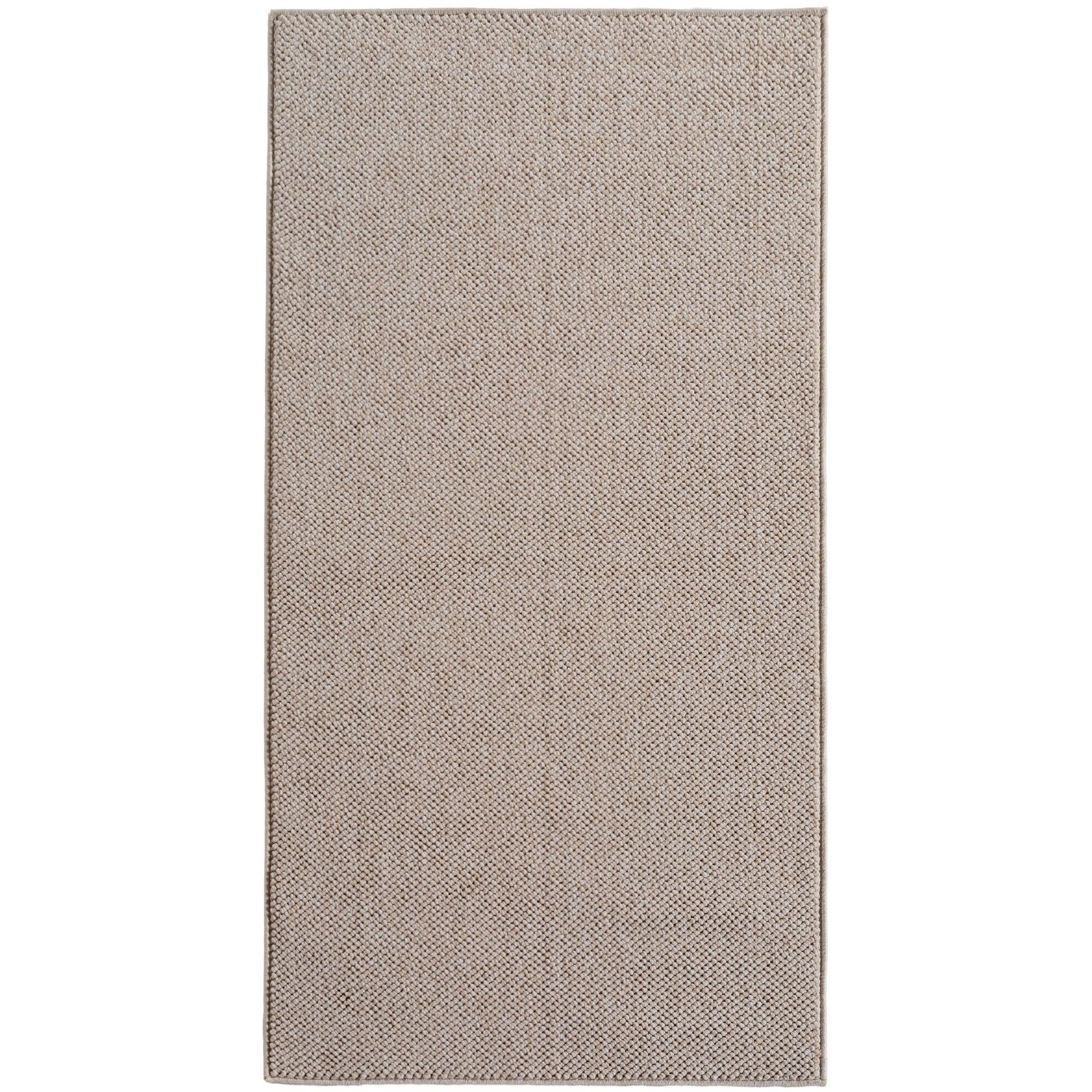 HELIX Unicolor beige løber - kortluvet tæppe - 80 x 150 cm