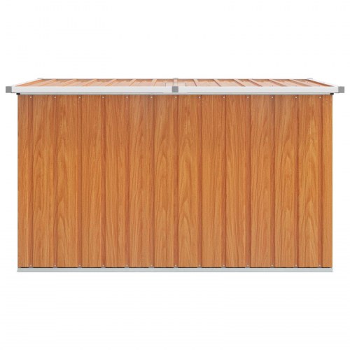 Udendørs opbevaringskasse i galvaniseret stål 150 x 101 x 91 cm trælook