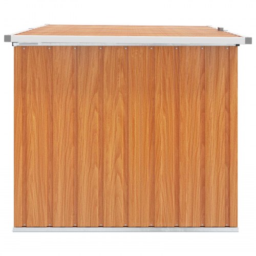Udendørs opbevaringskasse i galvaniseret stål 150 x 101 x 91 cm trælook