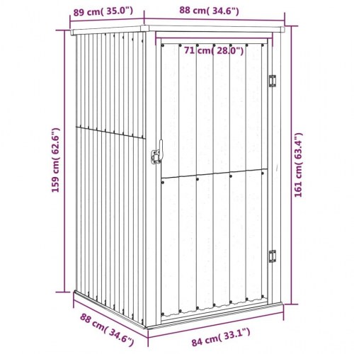 Redskabsskur til haven 88×89×161 cm - galvaniseret stål, antracit (OUTLET A+)