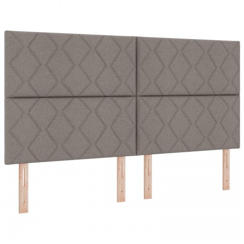 Boksmadras seng med topmadras 180 x 200 cm i gråbrun stof