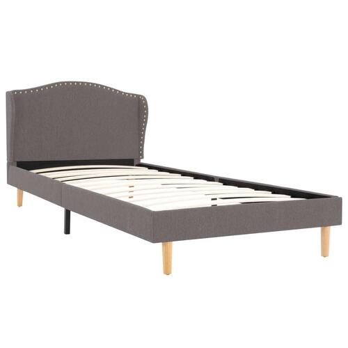 Seng med madras 90 x 200 cm stof lysegrå