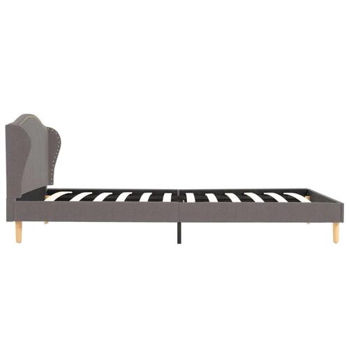 Seng med madras 90 x 200 cm stof lysegrå