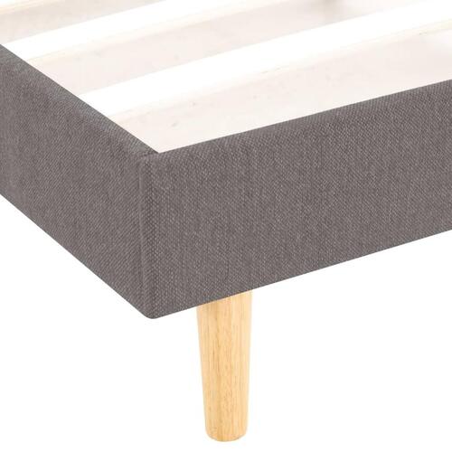 Seng med madras 90 x 200 cm stof lysegrå
