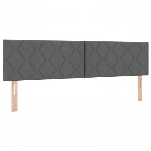 Ottoman seng med madras og LED 180 x 200 cm mørkegrå stof