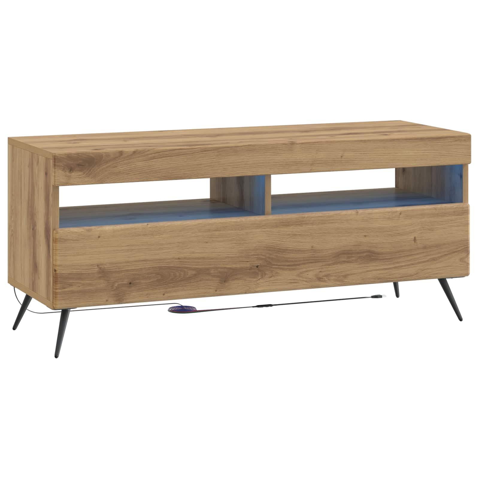 vidaXL LED TV-skab Artisan-eg Konstrueret træ