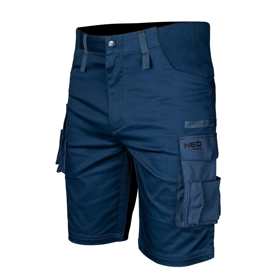 NEO TOOLS Mix&amp;Match arbejdsshorts med elastik i taljen - marineblå XS