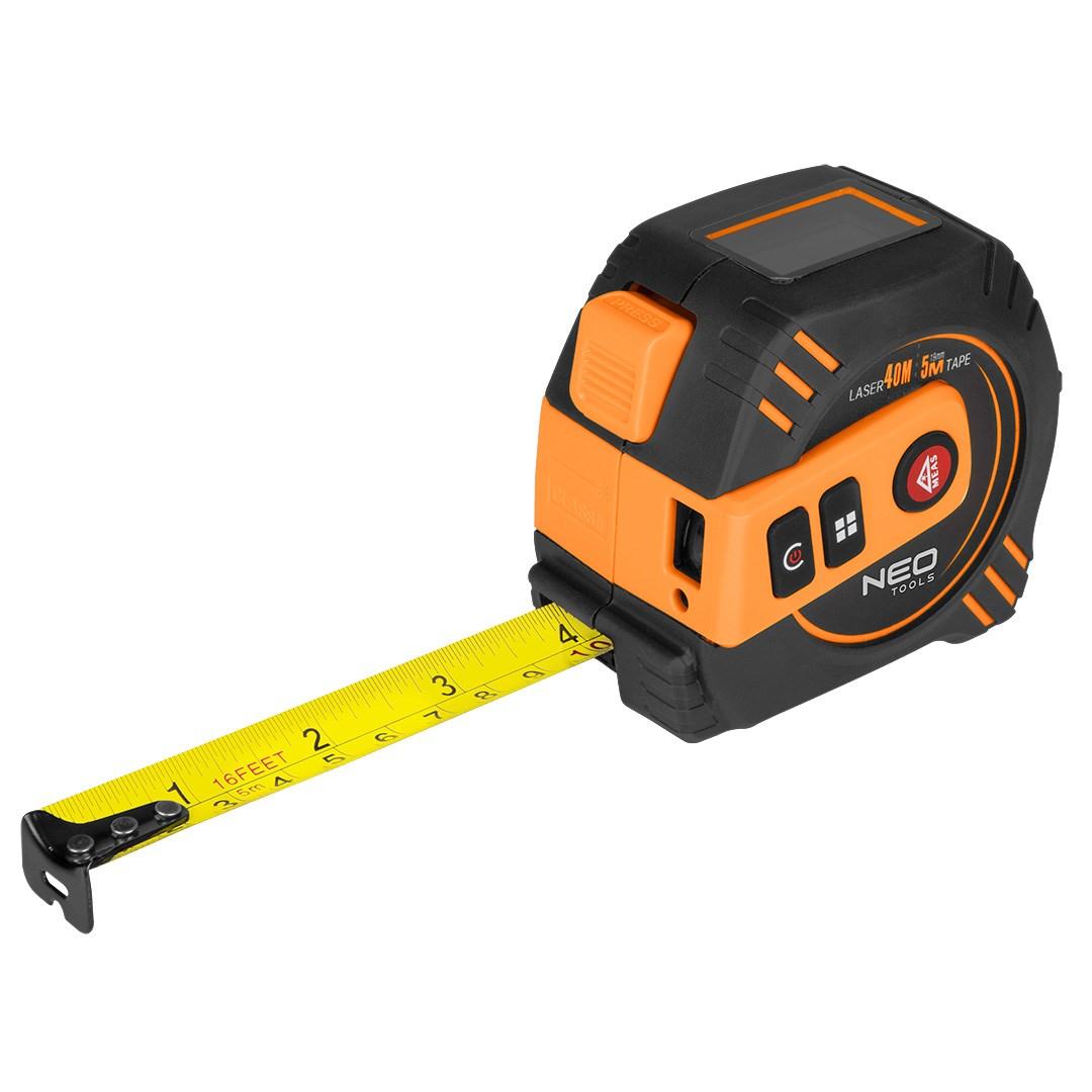 NEO TOOLS laserafstandsmåler med målebånd 40 m/5 m