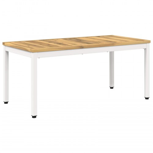 Sofabord hvid i massivt akacietræ - 49 x 100,5 x 45 cm