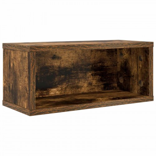 CD opbevaringsrække 2 stk. - røget eg 40 x 17 x 17 cm