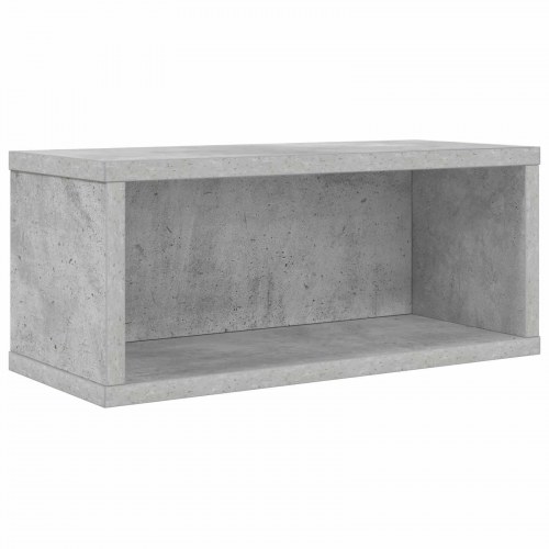 CD-opbevaringsrække 2 stk. - betongrå 40 x 17 x 17 cm