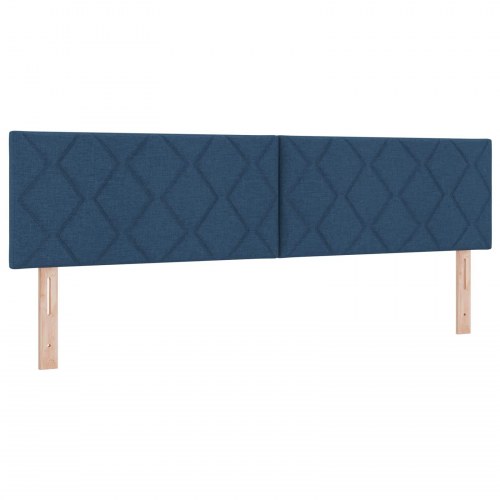 Ottoman seng 180 x 200 cm med opbevaring, madras og hovedgærde - blå stof