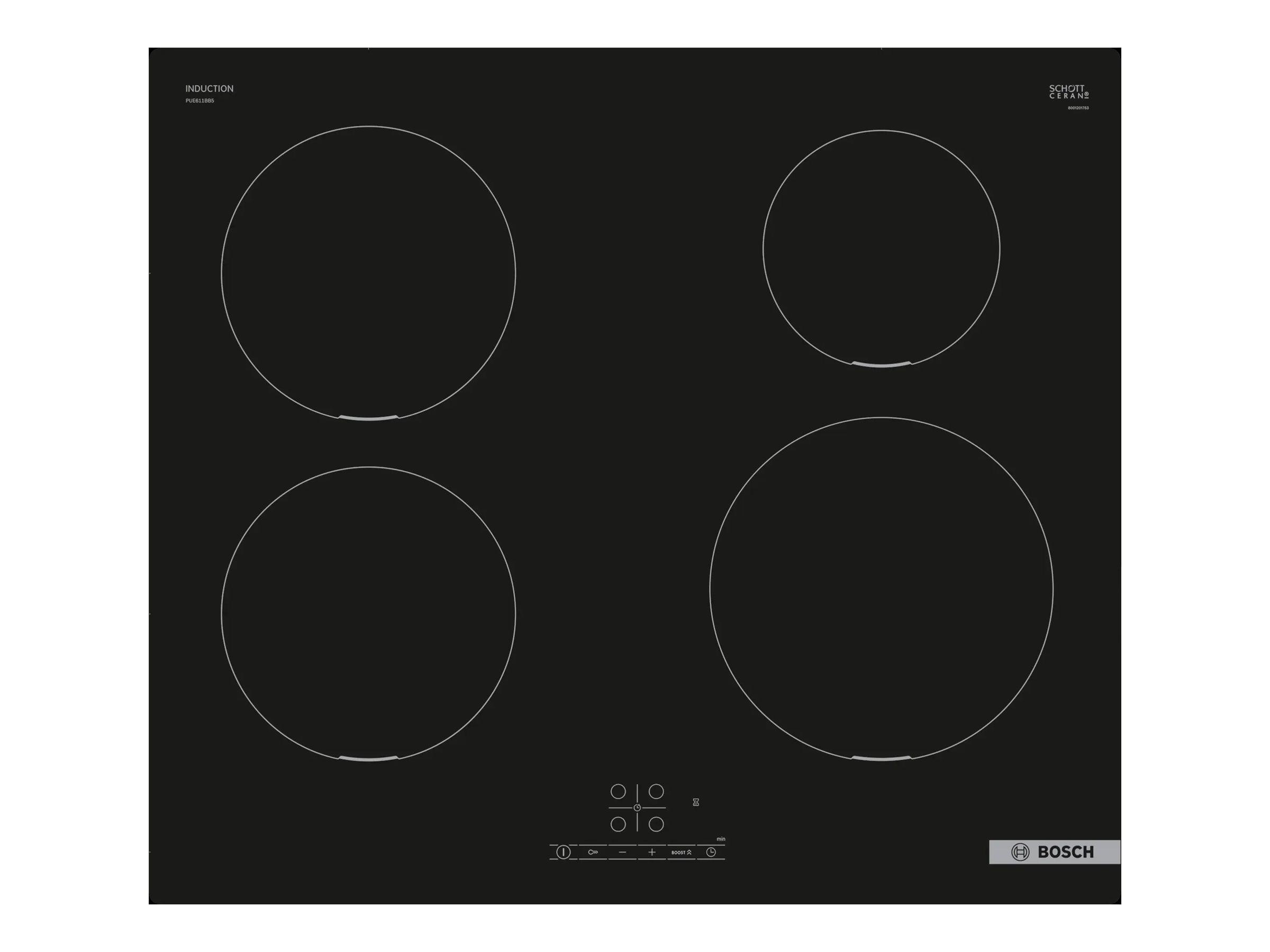 Bosch Serie 4 PUE611BB5D induktionskogeplade 60 cm sort