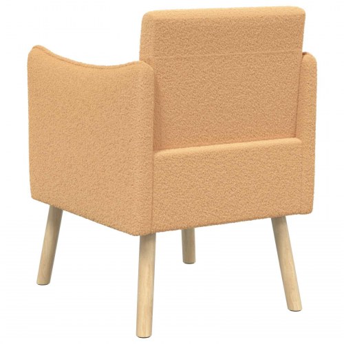 Bouclé-lænestol - beige