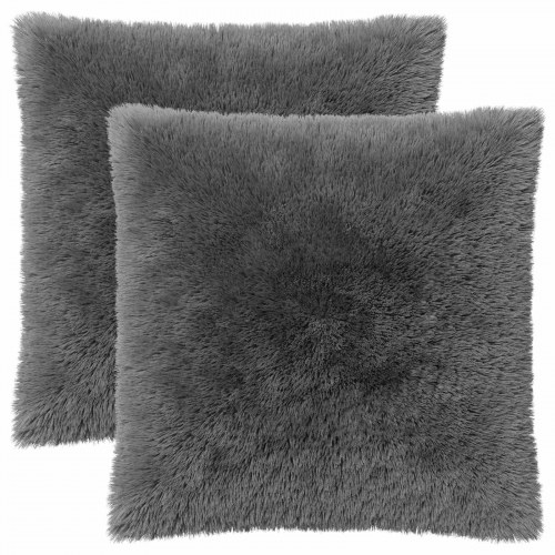 Pyntepuder HEERLEN 2 stk. 80 x 80 cm lys grøn i PV fleece