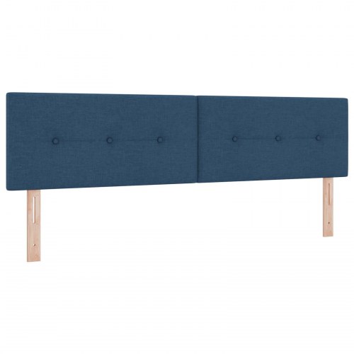Ottoman seng 180 x 200 cm med madras og LED - blå stof