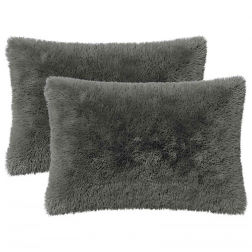 Pyntepuder HEERLEN 6 stk. 30 x 50 cm lys grøn i PV fleece