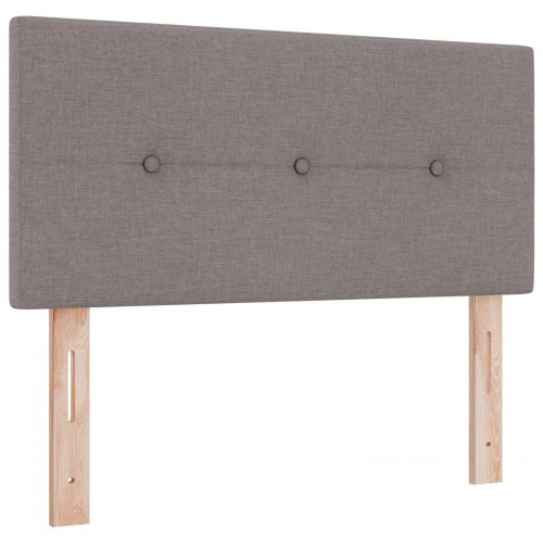 Ottoman seng med madras og hovedgærde 90 x 190 cm gråbrun stof