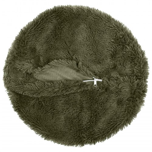 Rund pyntepude HEERLEN 6 stk. 50 cm grøn i PV fleece