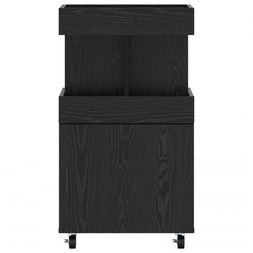 Barvogn i sort eg med hjul - 50 x 41 x 89 cm