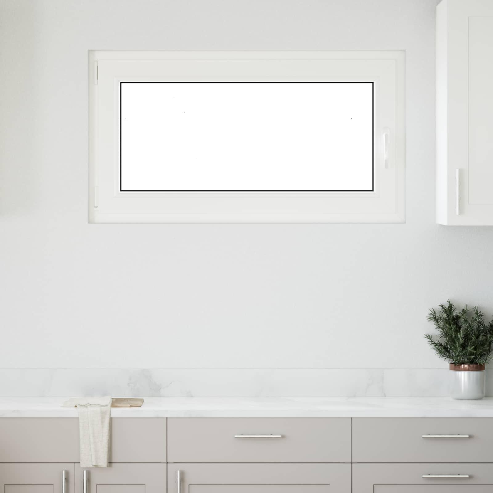 Kip & Drej kældervindue RISOR 110 x 50 cm i PVC og glas