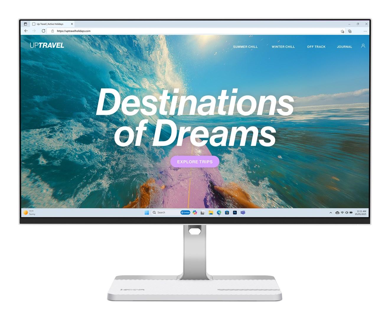 Lenovo L24D-4C 23,8" Full HD skærm - 144 Hz, IPS, USB-C, grå