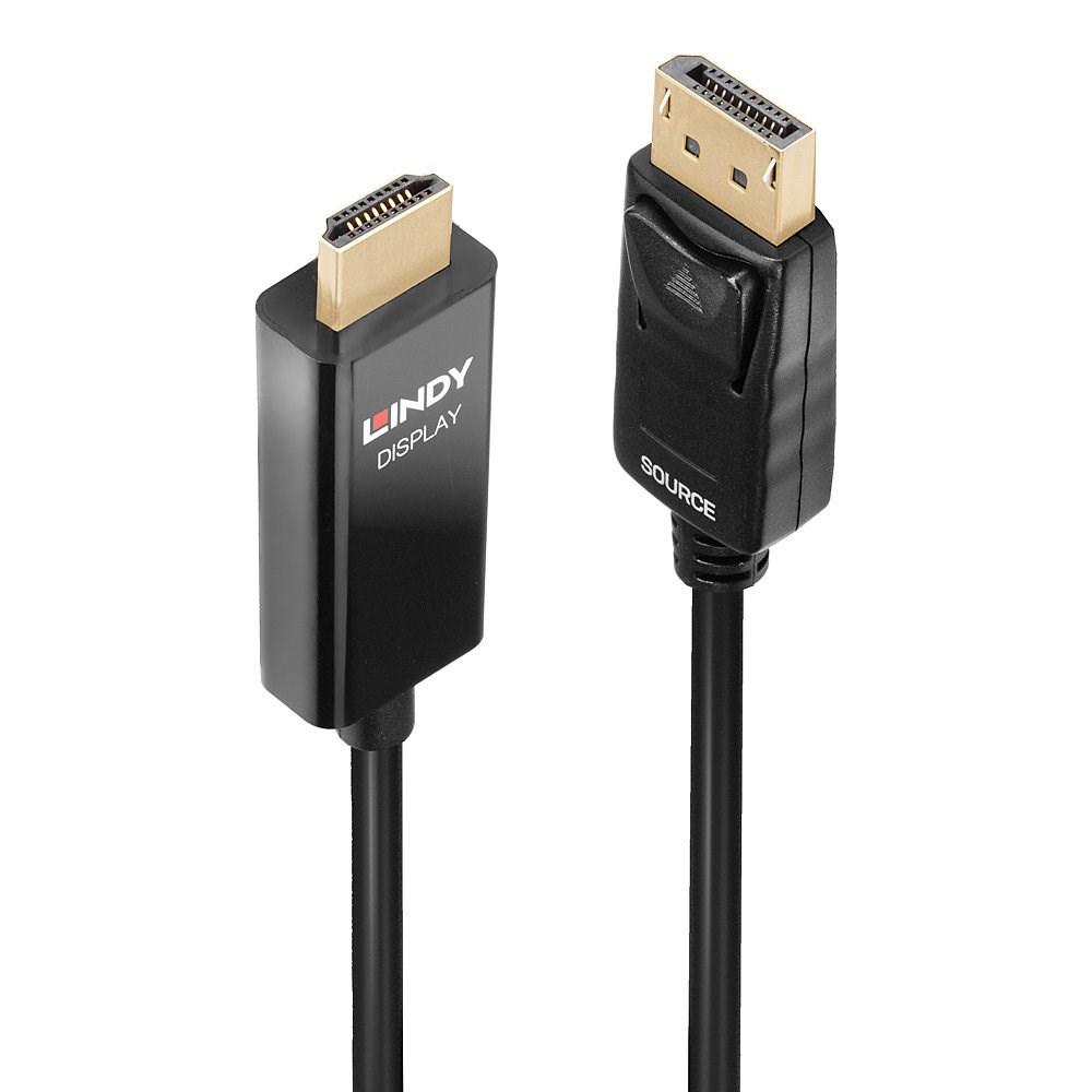 Lindy 2 m aktivt DisplayPort til HDMI-kabel med HDR