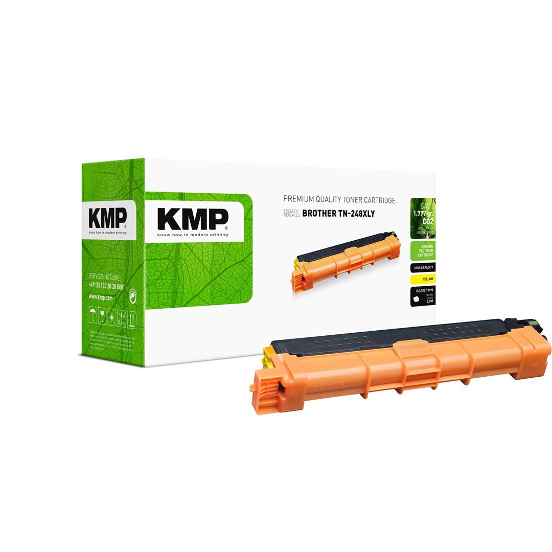 KMP 1273,3009 gul tonerpatron - erstatter Brother TN-248XLY