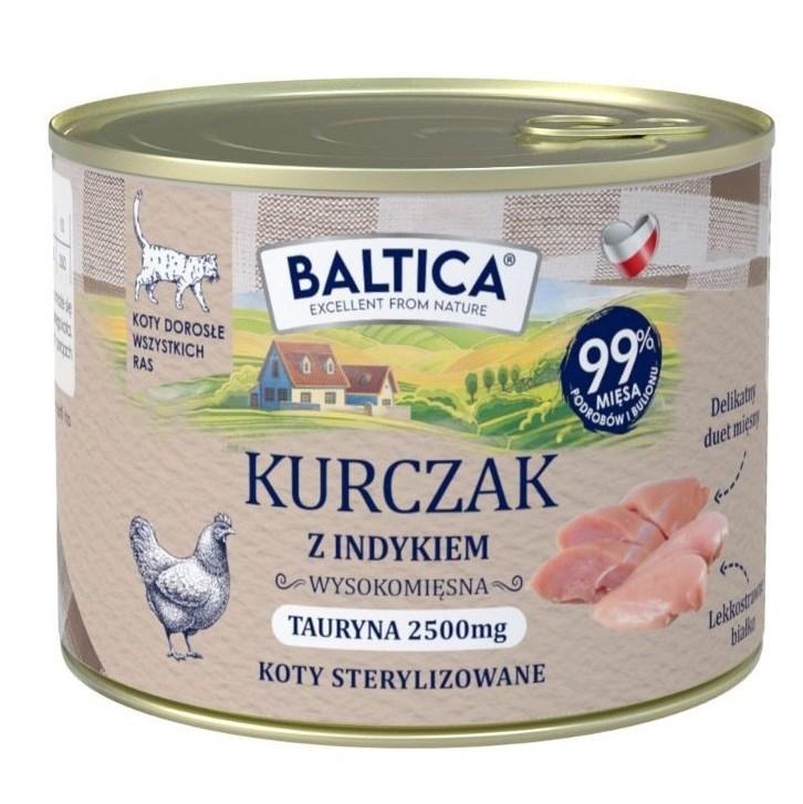 BALTICA Smaki regionów kylling med kalkun vådfoder til steriliserede katte 185 g
