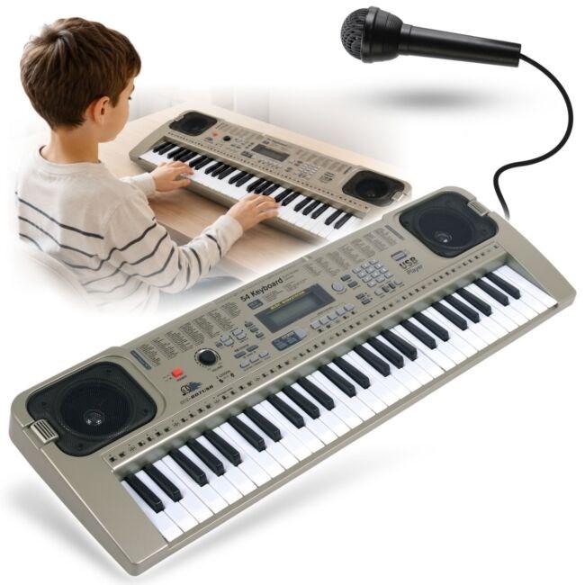 MQ-807 elektronisk keyboard med 54 tangenter og USB - grå