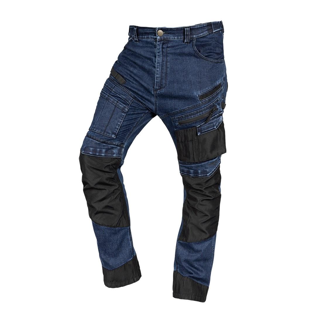 NEO TOOLS DENIM arbejdsbukser med Oxford-forstærkninger, marineblå, str. XS