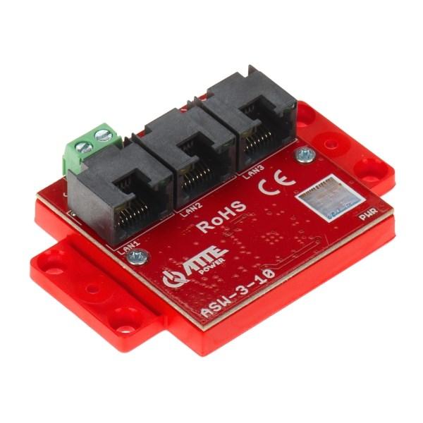 Atte ASW-3-10 netværksswitch med 3 LAN-porte